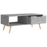 vidaXL Table basse Gris béton 100x49 5x43 cm Bois d'ingénierie