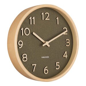 Horloge ronde en bois pure  22 cm