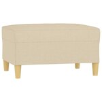 vidaXL Repose-pied Crème 70x55x41 cm Tissu