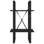 vidaXL Bibliothèque à 2 niveaux noir 40x30x70 cm bois d'ingénierie