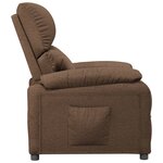 vidaXL Fauteuil inclinable Marron Tissu