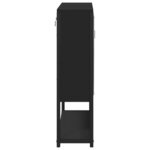 vidaXL Armoire à miroir de salle de bain noir bois d'ingénierie