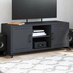 vidaXL Meuble TV anthracite 100 5x39x43 5 cm acier laminé à froid