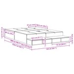 vidaXL Cadre de lit de rangement Blanc 150x200 cm