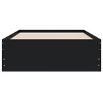 vidaXL Cadre de lit avec tiroirs sans matelas noir 90x200 cm