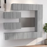 vidaXL Ensemble de meubles TV 7 Pièces Sonoma gris Bois d'ingénierie