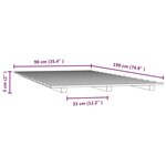 vidaXL Cadre de lit Gris 90x190 cm Bois de pin massif