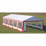 vidaXL Dessus de tente de réception avec panneaux 10x5m Rouge et blanc