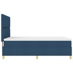vidaXL Lit avec sommier et matelas bleu 140x200 cm en tissu
