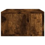 vidaXL Table de chevet murale chêne fumé 35x35x20 cm