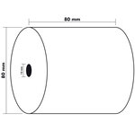 Lot de 10 Rouleaux thermique caisse 48g 80 x 80 x 12 mm 85 m EXACOMPTA
