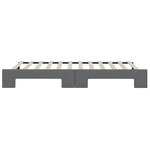 vidaXL Lit de jour avec gigogne sans matelas gris foncé 90x200 cm