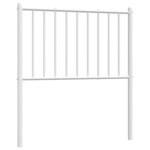 vidaXL Tête de lit métal blanc 80 cm