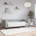 vidaXL Lit de repos gris clair 90x190 cm velours