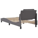 vidaXL Cadre de lit avec LED sans matelas gris 100x200 cm