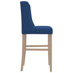 vidaXL Chaises de bar lot de 2 bois massif d'hévéa et tissu