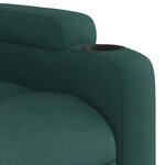 vidaXL Fauteuil de massage inclinable Vert foncé Tissu