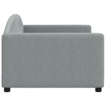 vidaXL Lit de repos sans matelas gris clair 90x190 cm tissu