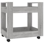 vidaXL Chariot de bureau Sonoma gris 60x45x60 cm Bois d'ingénierie