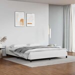 vidaXL Cadre de lit avec tête de lit sans matelas blanc 180x200 cm