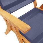 vidaXL Ensemble à manger de jardin 9Pièces bois d'acacia solide textilène