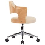 vidaXL Chaises pivotantes à manger lot de 2 bois courbé et similicuir