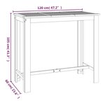 vidaXL Ensemble de bar de jardin 7 Pièces bois d'acacia solide