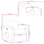 vidaXL Fauteuil de massage inclinable électrique cappuccino similicuir