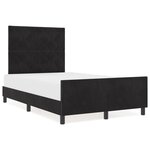 Lit vidaXL Noir 120x190 cm Velours