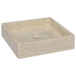 vidaXL Lavabo Crème 40x40x10 cm Marbre