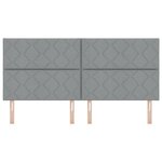 Tête de lit LED vidaXL Design Blocs Diamant Gris Clair 200 cm Tissu