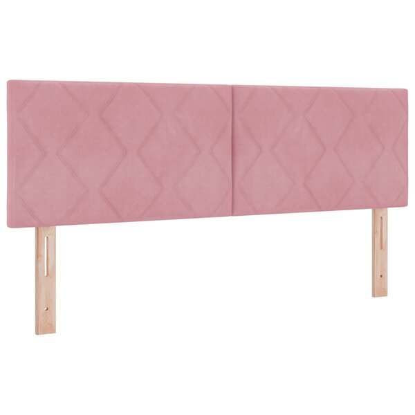 vidaXL Tête de lit design en blocs de diamant rose 144 cm Velours