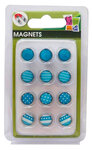 Magnet époxy mini Ø12mm Bleu 12 pièces