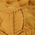 Coussin de canapé sur palette vidaXL avec accoudoirs et dossier en tissu jaune