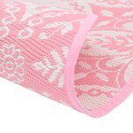 vidaXL Tapis d'extérieur rose Ø120 cm PP