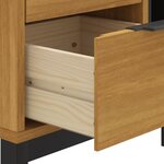 vidaXL Table de chevet FLAM 49x35x50 cm bois de pin massif