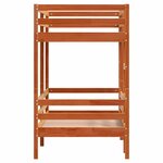 vidaXL Lit superposé cire marron 90x200 cm bois de pin massif
