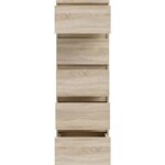 Commode CHELSEA 5 tiroirs - 41 8 x 42 2 x 128 1 - chêne sonoma