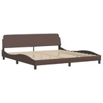 vidaXL Cadre de lit avec LED sans matelas marron 200x200 cm