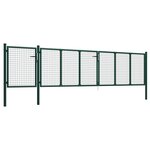 vidaXL Portail de jardin Acier 500 x 100 cm Vert
