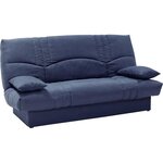 Clic clac 3 places THELMA - Tissu Soro bleu foncé - Couchage 125 x 190 cm - 190 x 92 x 96 cm