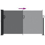 vidaXL Auvent latéral rétractable noir 120x500 cm