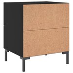 vidaXL Tables de chevet 2 Pièces noir 40x35x47 5 cm bois d’ingénierie
