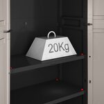 Keter Armoire de rangement basse Pro Noir et gris
