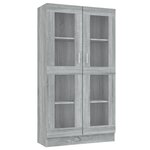 vidaXL Armoire à vitrine Sonoma gris 82 5x30 5x150cm Bois d'ingénierie