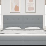 vidaXL Applique LED Tête de Lit Gris clair 100 cm Tissu