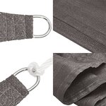 vidaXL Voile d'ombrage 160 g/m² Anthracite 5x7 m PEHD