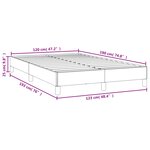 vidaXL Cadre de lit gris foncé 120x190 cm tissu