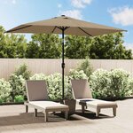 vidaXL Parasol d'extérieur avec mât en métal 300x200 cm taupe