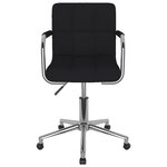 Chaise fauteuil siège pivotante de bureau informatique étude tissu noir 02_0024163